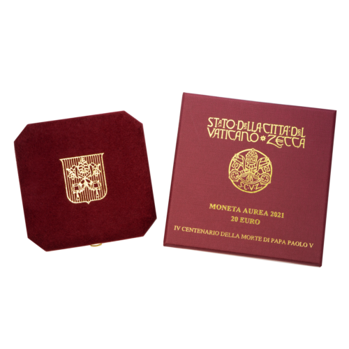 2021 Vatikanas popiežius Paulius V 20 eurų auksinė moneta (4)