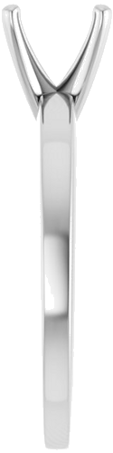 Sužadėtuvių Žiedas „Solitaire“ 14k white gold Square 5mm (4)