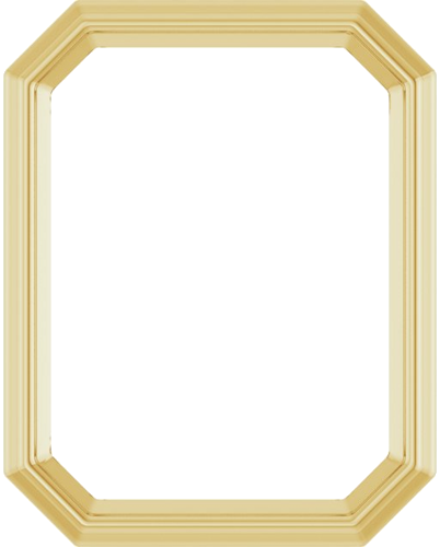 14K Yellow 8x6 mm Emerald Bezel-Set Slide Pendant Mounting (1)