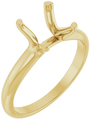 Sužadėtuvių Žiedas „Solitaire“ 14k yellow gold Square 6.5mm (1)