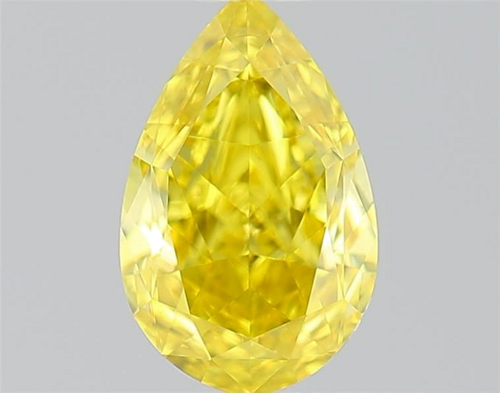 0.51 carat Fancy Vivid Yellow-VS1 Natūralus Pear Deimantas (1)