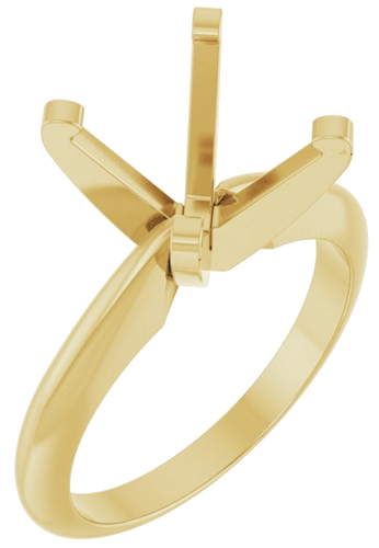 Sužadėtuvių Žiedas „Solitaire“ 14k yellow gold Square 7mm (1)
