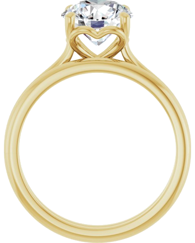 Sužadėtuvių Žiedas „Solitaire“ 14k yellow gold Round 8mm (7)