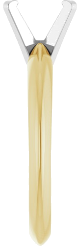 Sužadėtuvių Žiedas „Solitaire“ 585 Baltojo Ir Geltonojo Aukso Emerald 6.2mm x 4.2mm (4)