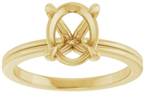 Sužadėtuvių Žiedas „Claw-Prong Solitaire“ 14k yellow gold Oval 9mm x 7mm (3)