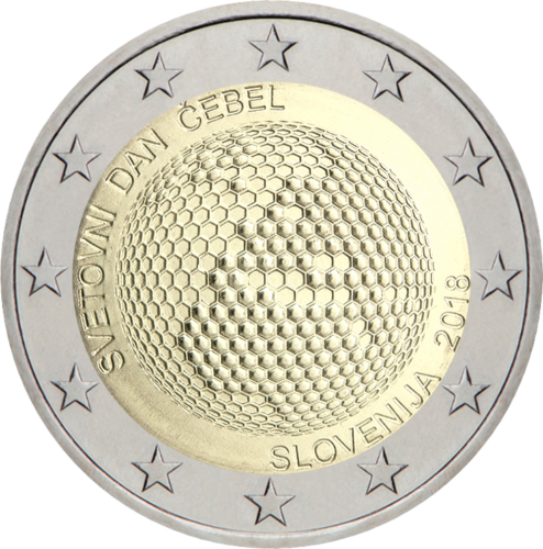 2018 Словения Всемирный день пчел монета 2 евро (1)