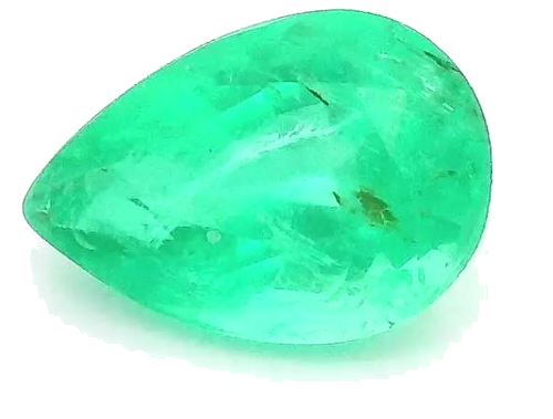 0.42 carat GREEN Pear Smaragdas (1)