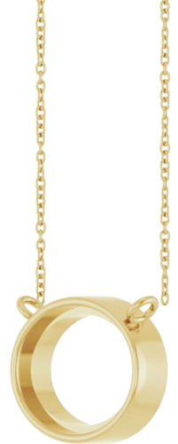 Pakabukas „Bezel-Set Cabochon“ 14k yellow gold Oval 10mm x 8mm (2)