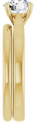 Sužadėtuvių Žiedas 10k yellow gold Round 6.5mm (9)