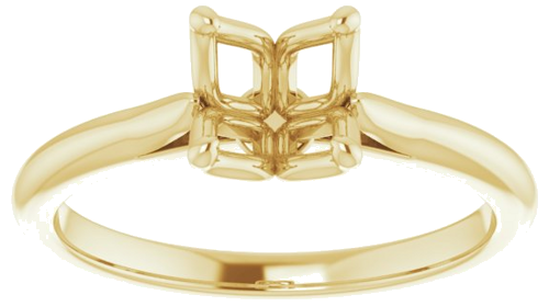 Sužadėtuvių Žiedas „Solitaire“ 585 Geltonojo Aukso Square 5mm (3)