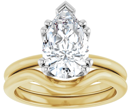 Sužadėtuvių Žiedas „Twin-Prong Octet® Solitaire“ 14k yellow/white gold Pear 11.5mm x 7mm (8)