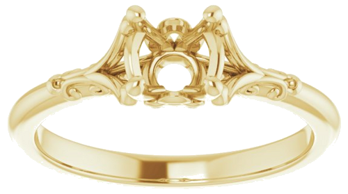 Sužadėtuvių Žiedas „Solitaire“ 14k yellow gold Round 5.5mm (3)