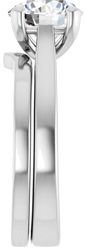 Sužadėtuvių Žiedas 950 Platinos Round 8mm (9)