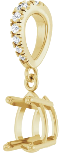 Pakabukas „Accented“ 14k yellow gold Pear 7mm x 5mm (1)