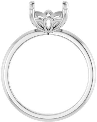 Sužadėtuvių Žiedas 14k white gold Emerald 10mm x 8mm (2)