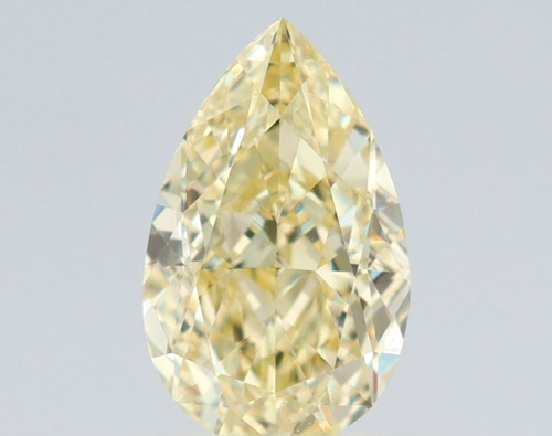 1.0 carat Fancy Light Yellow-VVS2 Natūralus Pear Deimantas (1)