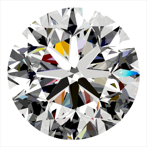 0.5 carat D-VS2 Very Good cut Natūralus Round Deimantas (1)