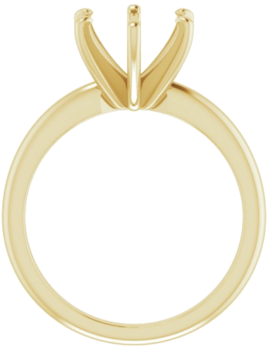 14K Yellow  8.8 mm Round Solitaire Engagement Ring Mounting (2)