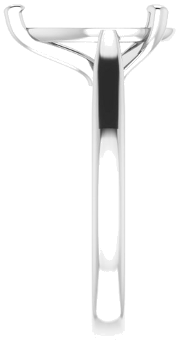 14K White 12x8 mm Pear Engagement Ring Mounting (4)