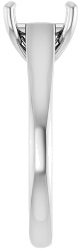 14K White 6.5 mm Square Solitaire Engagement Ring Mounting (4)