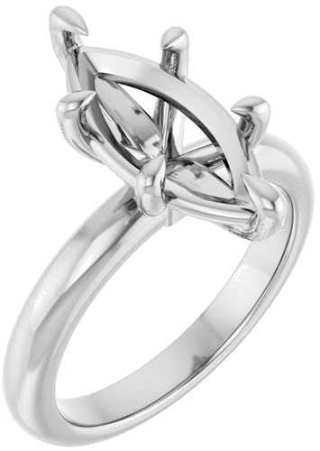Sužadėtuvių Žiedas „Claw-Prong“ 14k white gold Marquise 15mm x 7mm (1)