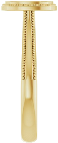 Sužadėtuvių Žiedas „Bezel-Set Solitaire“ 14k yellow gold Cushion 7.5mm (4)