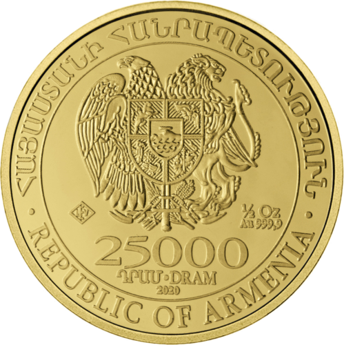 1/2 oz Nojaus Arka Armėnija auksinė moneta (Mix metai) (2)