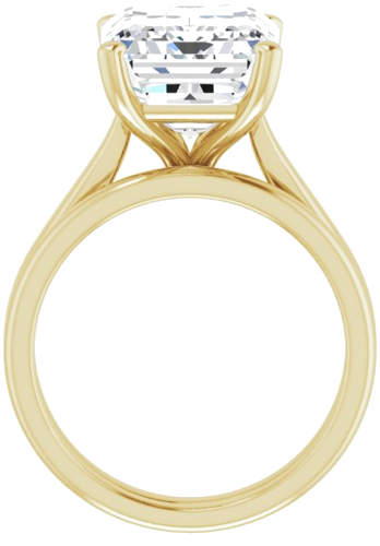 Sužadėtuvių Žiedas „Solitaire“ 585 Geltonojo Aukso Emerald 12mm x 10mm (7)