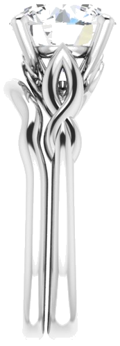 Sužadėtuvių Žiedas „Solitaire“ 585 Baltojo Aukso Round 8.8mm (9)
