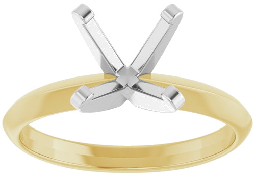 Sužadėtuvių Žiedas „Solitaire“ 585 Baltojo Ir Geltonojo Aukso Round 8mm (3)