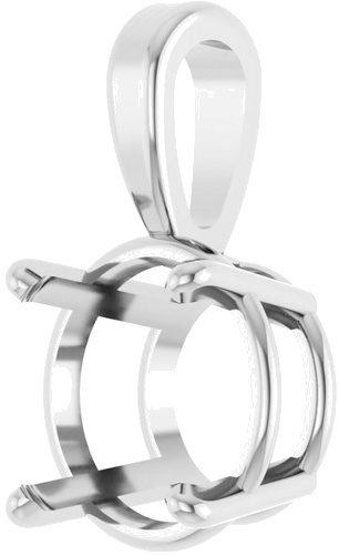 Pakabukas „Solitaire“ 585 Baltojo Aukso Round 9.5mm (2)