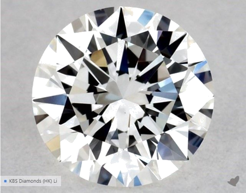 0.51 carat G-VVS2 Excellent cut Natūralus Round Deimantas (1)