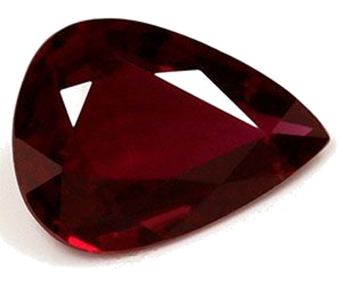 0.89 carat RED Pear Rubinas (1)