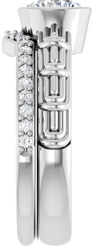 Sužadėtuvių Žiedas „Solitaire“ 585 Baltojo Aukso Round 6.5mm (9)