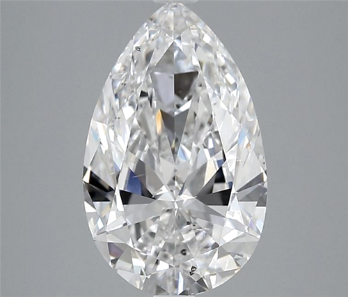 3.07 carat D-SI2 Natūralus Pear Deimantas (1)