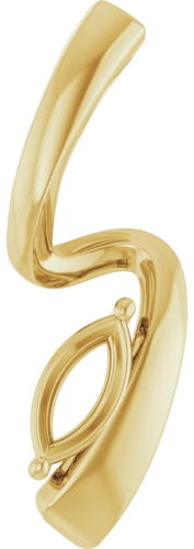 Pakabukas „Solitaire Freeform“ 10k yellow gold Marquise 7mm x 3.5mm (1)