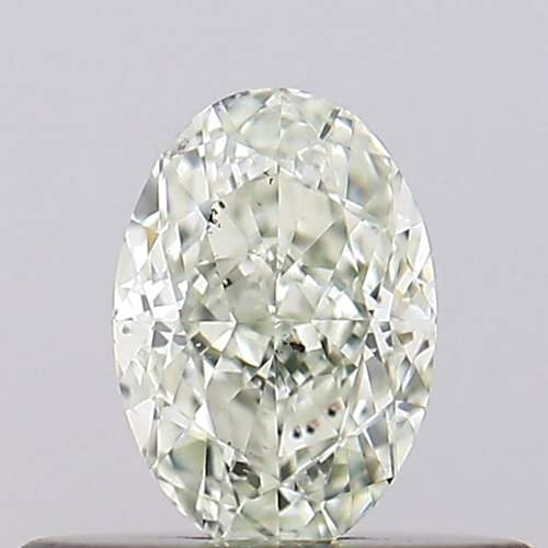 0.38 carat Fancy Light Green-SI1 Natūralus Oval Deimantas (1)