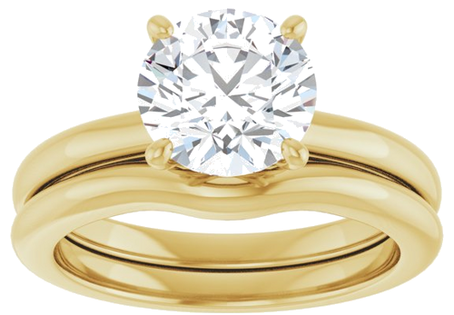 Sužadėtuvių Žiedas „Solitaire“ 14k yellow gold Round 8mm (8)