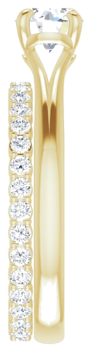 Sužadėtuvių Žiedas „Solitaire“ 14k yellow gold Round 5.8mm (9)