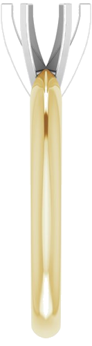 Sužadėtuvių Žiedas „Lightweight Solitaire“ 14k yellow gold & platinum Round 5.7mm x 6mm (4)