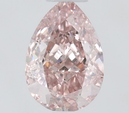 0.25 carat Fancy Orangey Pink-SI1 Natūralus Pear Deimantas (1)