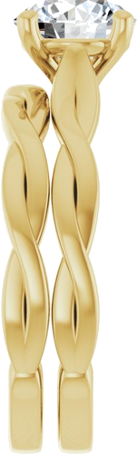 Sužadėtuvių Žiedas „Infinity-Inspired“ 14k yellow gold Round 7mm (9)