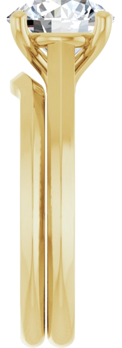 Sužadėtuvių Žiedas „Claw-Prong“ 14k yellow gold Round 8.2mm (9)