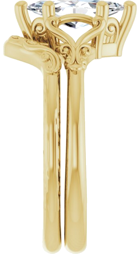 Sužadėtuvių Žiedas „Solitaire“ 10k yellow gold Marquise 10mm x 5mm (9)