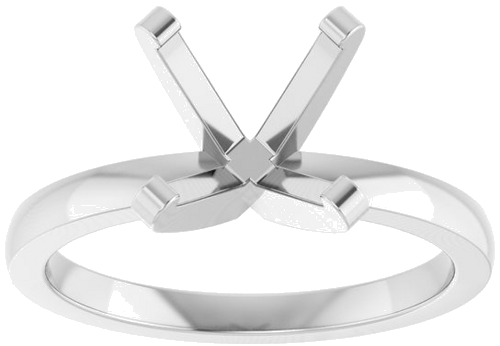 Sužadėtuvių Žiedas „Solitaire“ 585 Baltojo Aukso Round 9mm (3)