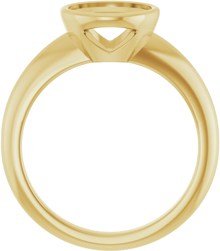 Sužadėtuvių Žiedas „Bezel-Set Solitaire“ 14k yellow gold Round 8.2mm (2)