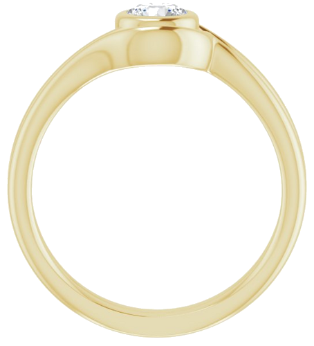 Sužadėtuvių Žiedas „Bezel-Set Solitaire“ 14k yellow gold Round 5.2mm (7)