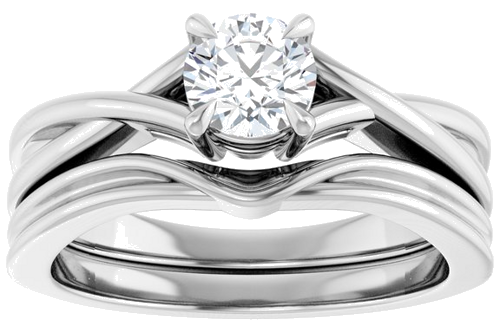 Sužadėtuvių Žiedas „Claw-Prong Solitaire“ 14k white gold Round 5.2mm (8)