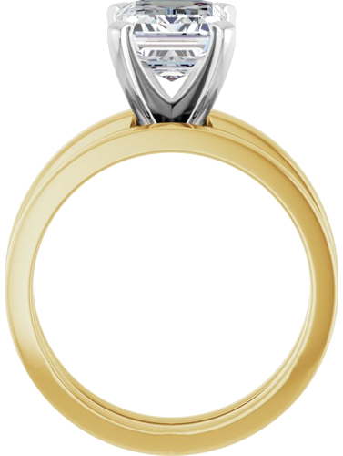 Sužadėtuvių Žiedas „Solitaire“ 585 Baltojo Ir Geltonojo Aukso Emerald 9mm x 7mm (7)