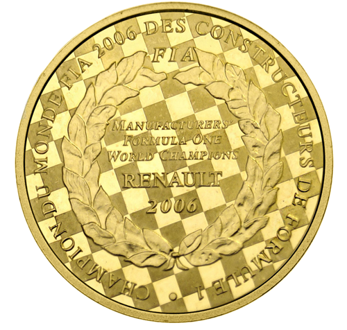 2007 France Formula 1 (Renault) 10 euro gold coin (2)